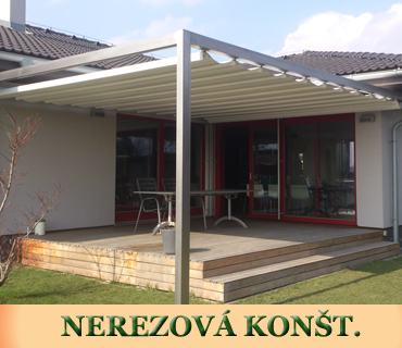nerezová konštrukcia s markízou